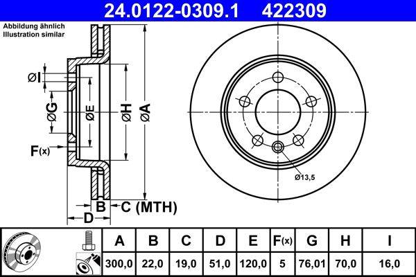 Bremžu disks 24.0122-0309.1