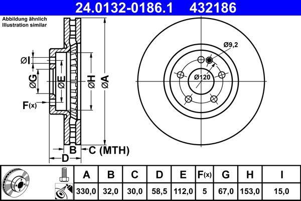 Bremžu disks 24.0132-0186.1