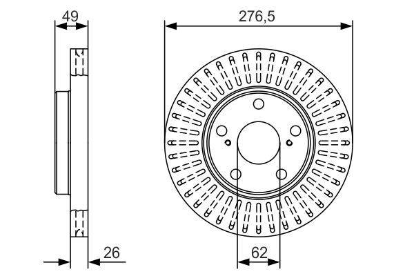 Bremžu disks 0986479A62