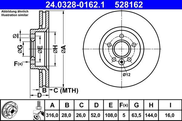 Bremžu disks 24.0328-0162.1