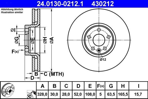 Bremžu disks 24.0130-0212.1