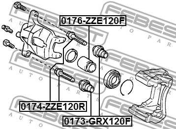 Vadīkla, bremžu suports 0174-ZZE120R