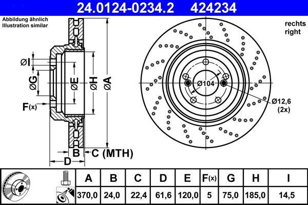 Bremžu disks 24.0124-0234.2