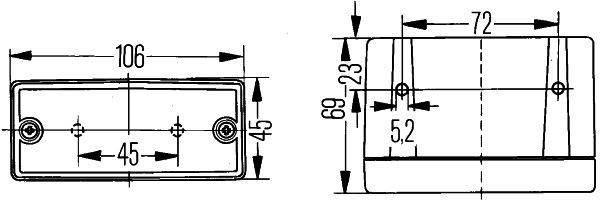 Aizmugurējais miglas lukturis 2NE006609-001