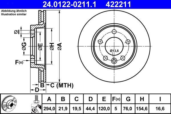 Bremžu disks 24.0122-0211.1