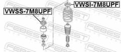 Atsperes atbalsts VWSI-7M8UPF