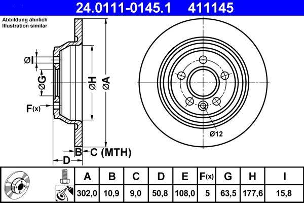 Bremžu disks 24.0111-0145.1