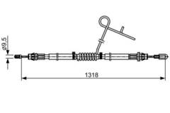 Bremžu trose Bosch 1987482559