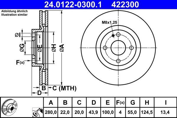 Bremžu disks 24.0122-0300.1
