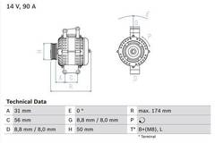 Ģenerators Bosch 0986042530