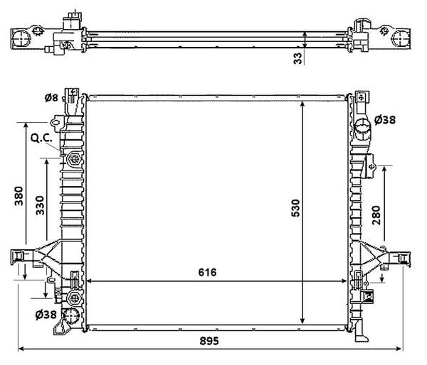 Dzesēšanas radiators 58356