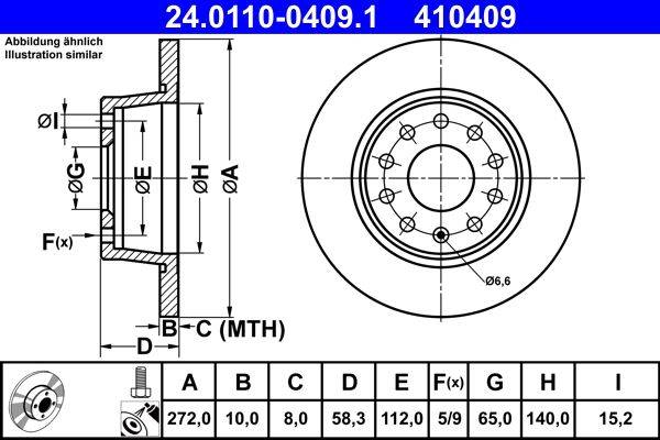 Bremžu disks 24.0110-0409.1