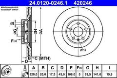 Bremžu disks 24.0120-0246.1