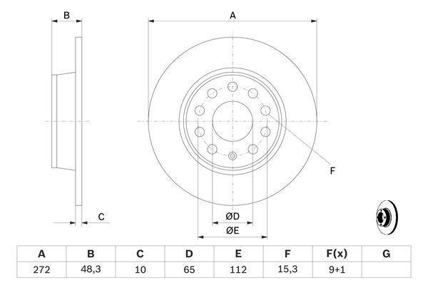 Bremžu disks Bosch 0986479C20