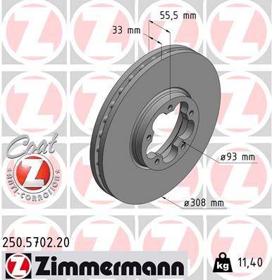 Bremžu disks 250.5702.20