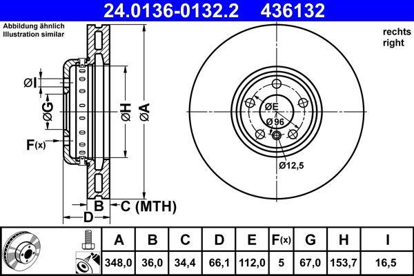 Bremžu disks 24.0136-0132.2