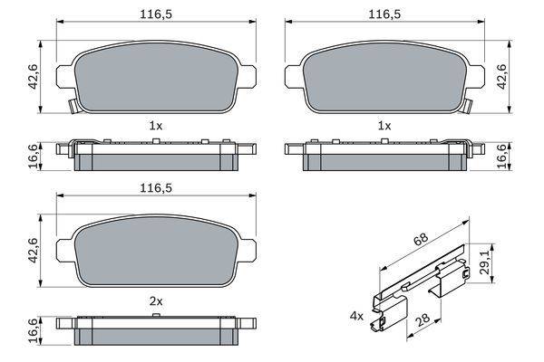 Bremžu uzliku kompl., Disku bremzes
