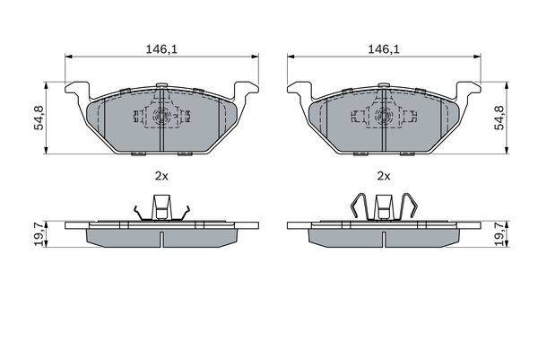 Bremžu uzliku kompl., Disku bremzes