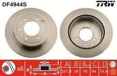 Bremžu disks DF4944S