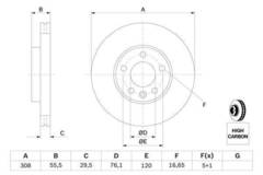 Bremžu disks 0986479B88