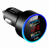 Lādētājs+voltmetrs USB WF024 3.0A+2.4A