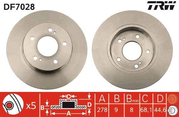 Dremžu disks DF7028