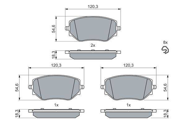 Bremžu uzliku kompl., Disku bremzes