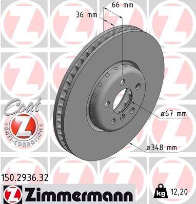 Bremžu disks 150.2936.32