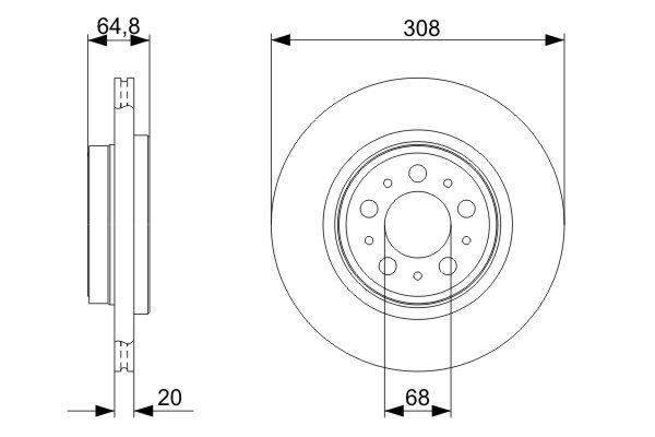 Bremžu disks 0986479320