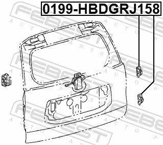 Durvju eņģe 0199-HBDGRJ158