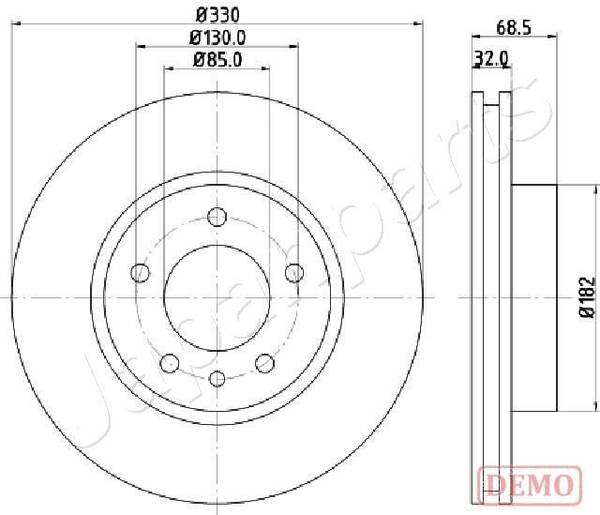 Bremžu disks DI-0957C   kreisais /left side