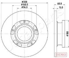 Bremžu disks DP-0312C