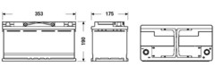 Akumulators Exide 96Ah 850A EK960