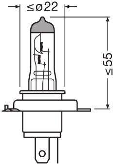 Spuldze 64193CBN-2HB  X2 H4 60/55W 12V