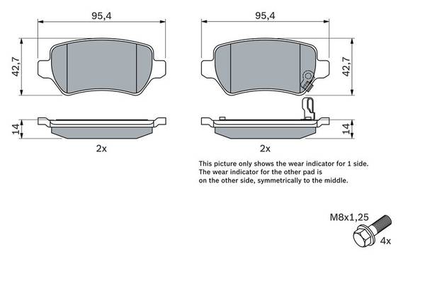 Bremžu kluči Bosch 0986424646