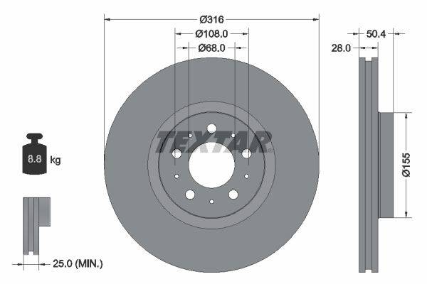 Bremžu disks 92126603
