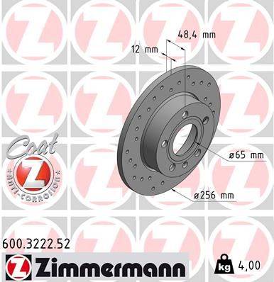 Bremžu disks 600.3222.52