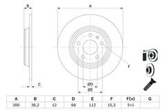 Bremžu disks Bosch 0986479382