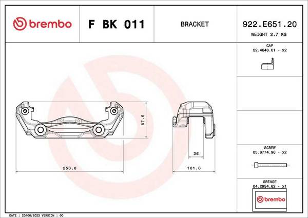Bremžu suporta skava FBK011