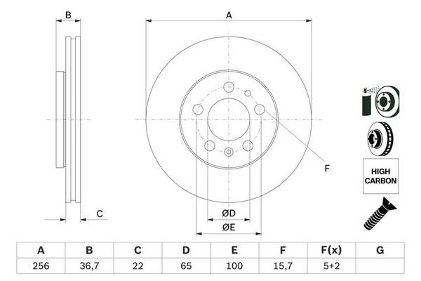 Bremžu disks 0986478853