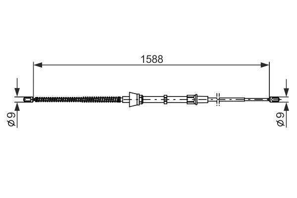 Bremžu trose Bosch 1987482266