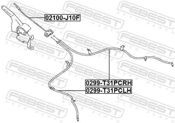 Bremžu trose 0299-T31PCRH