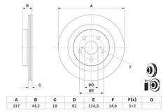 Bremžu disks Bosch 0986479H19