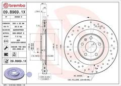 Bremžu disks 09.b969.1X