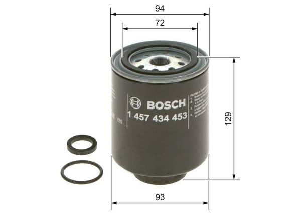 Degvielas filtrs Bosch 1457434453