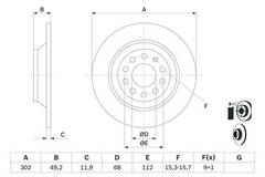 Bremžu disks Bosch 0986479257