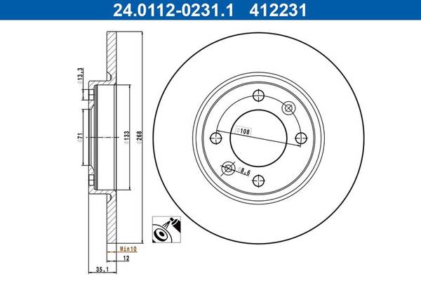 Bremžu disks 24.0112-0231.1