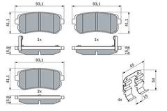 Bremžu uzliku kompl., Disku bremzes