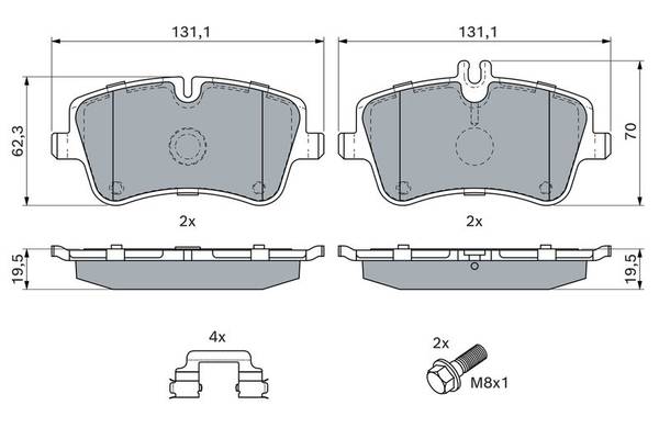 Bremžu uzliku kompl., Disku bremzes