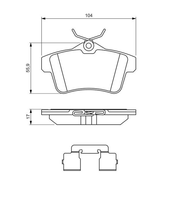 Bremžu uzliku kompl., Disku bremzes
